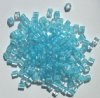 10 grams of 4x4mm Colorlined Opaque Ice Blue Miyuki Cubes
